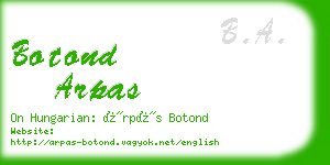 botond arpas business card